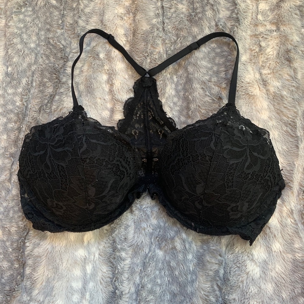 Black VS Pink Racerback date night bra